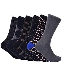Mio Marino Men's Astral Nightfall Dress Crew Socks 6 Pack