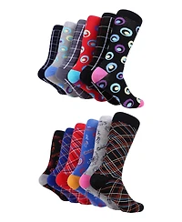 Mio Marino Men's Zippy Spry Fun Dress Socks 12 Pack