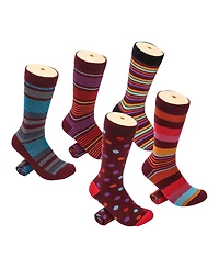 Men's Morning Maroon Crew Socks 5 Pack