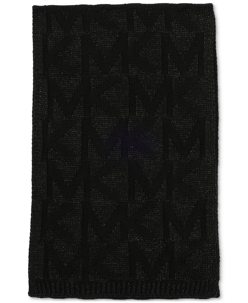 Michael Kors Women's Debossed Knit Metallic Beanie & Scarf Set