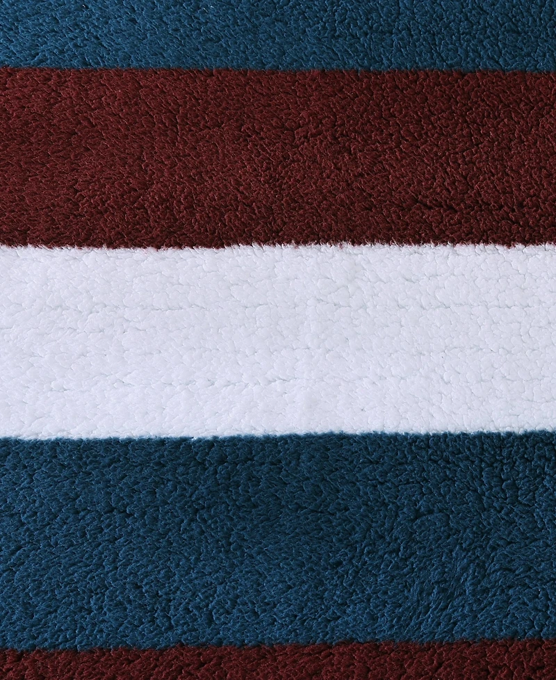 Nautica Wilton Sherpa Striped Throw, 60" X 50"