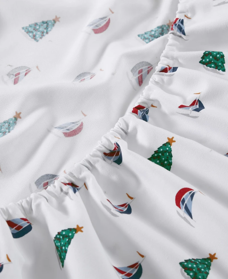 Nautica Printed Flannel 3-Pc. Sheet Set, Twin