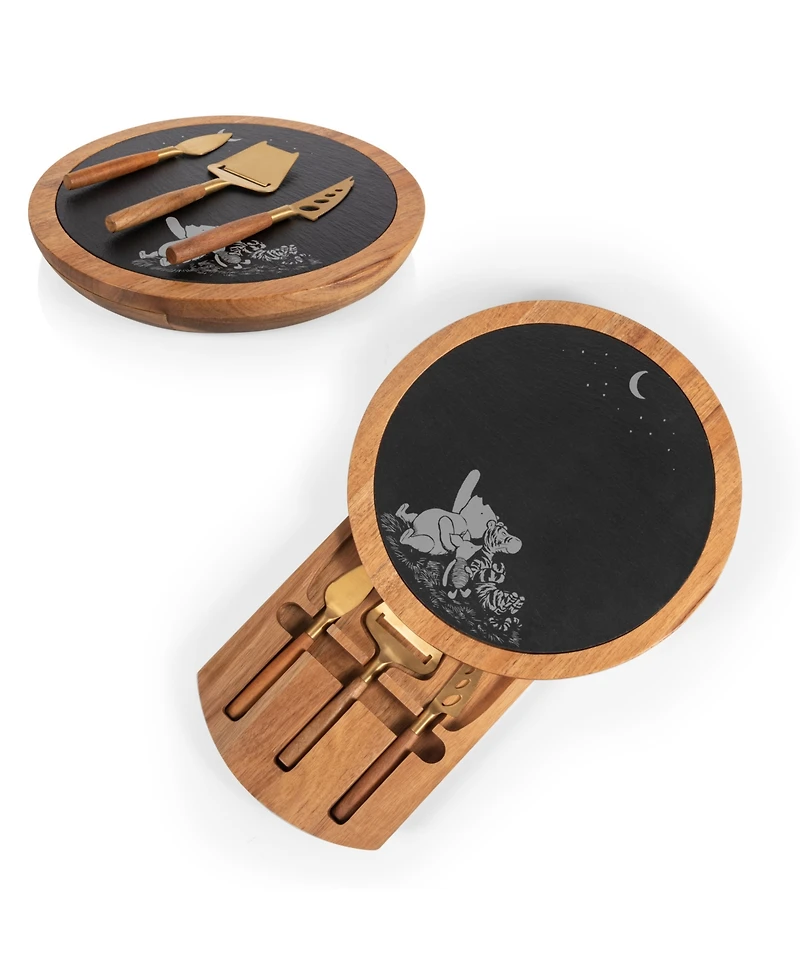 Disney's Winnie The Pooh Insignia Acacia and Slate Charcuterie Board with Cheese Tools