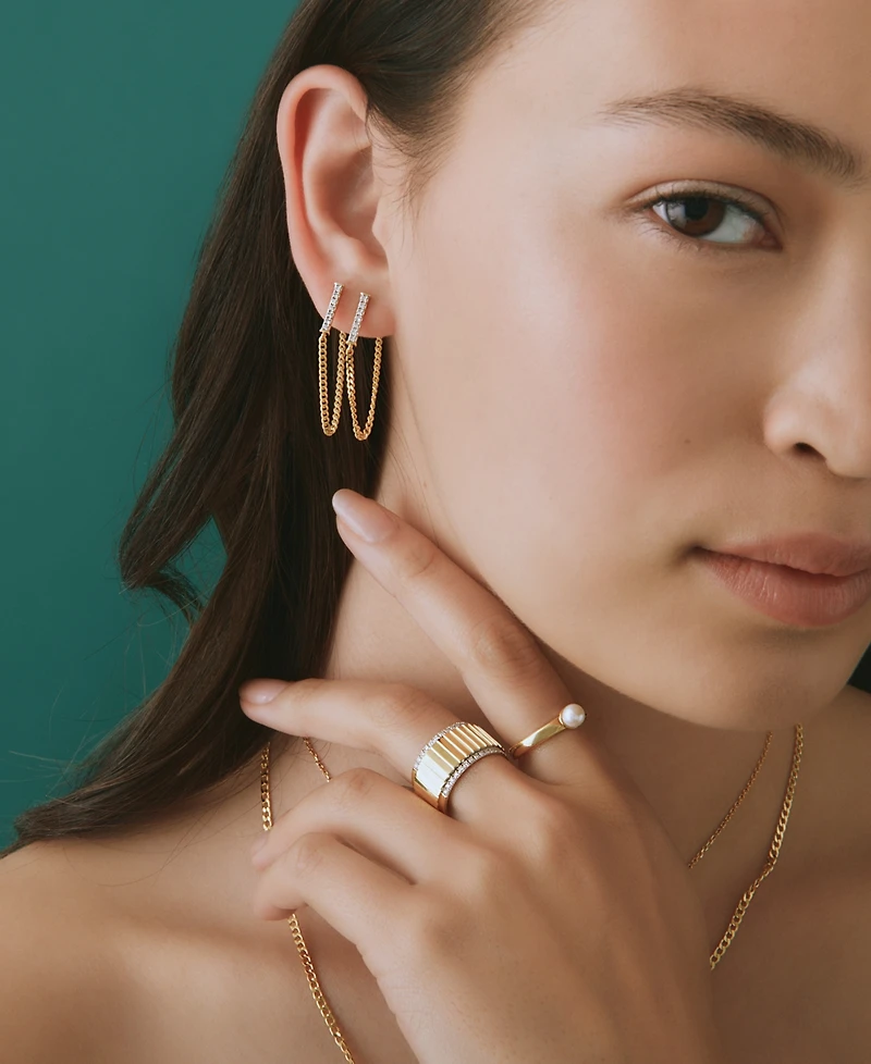Audrey by Aurate Diamond Wide Textured Statement Ring (1/3 ct. t.w.) in Gold Vermeil, Created for Macy's