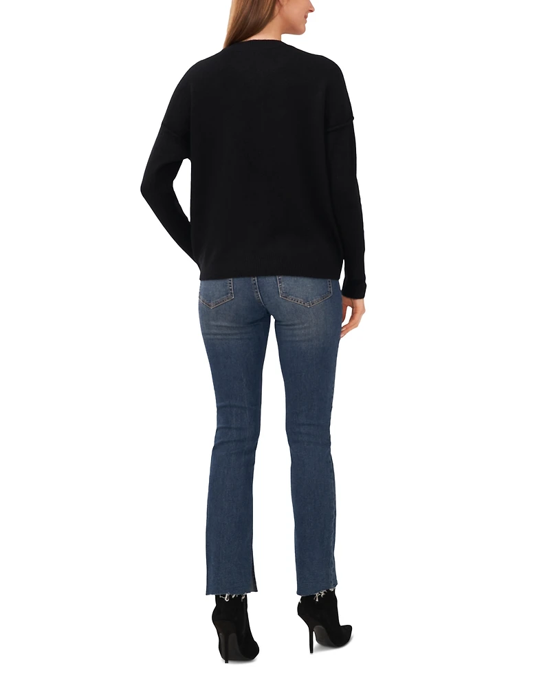 Vince Camuto Women's Cozy Crewneck Long-Sleeve Extend-Shoulder Sweater