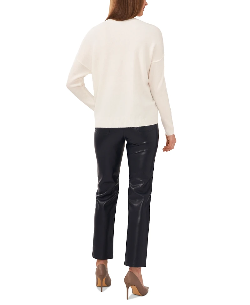 Vince Camuto Women's Cozy Crewneck Long-Sleeve Extend-Shoulder Sweater