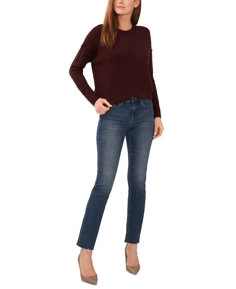 Vince Camuto Women's Cozy Crewneck Long-Sleeve Extend-Shoulder Sweater