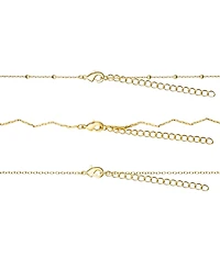 Unwritten Cubic Zirconia Sun Pendant Layered Necklace Set, 3 Pieces