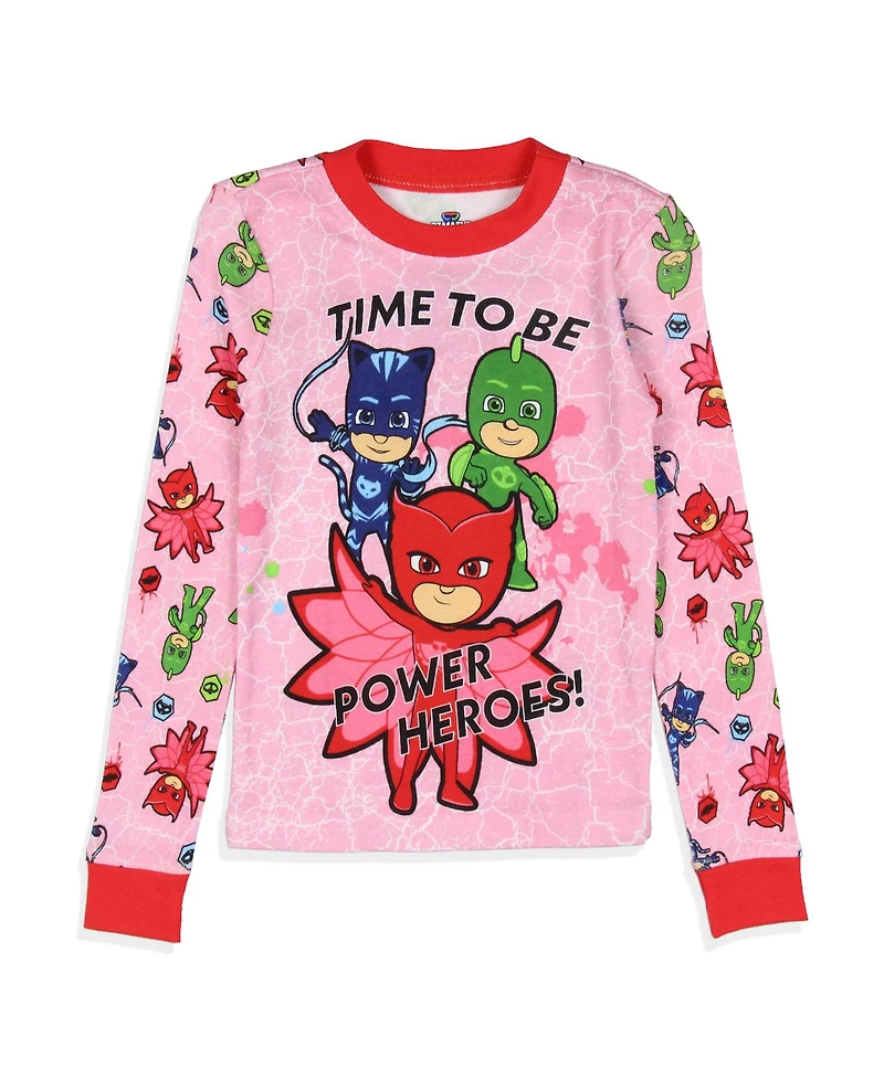 Pj Masks Toddler Girls Gekko Catboy Owlette Logo 2-Piece Tight-Fit Pajama Set
