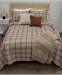 Donna Sharp Highland Plaid Reversible 3-Piece Quilt Set, King