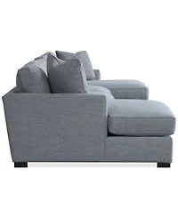 Nightford 146" 3-Pc. Fabric Double Chaise Sectional, Created for Macy's