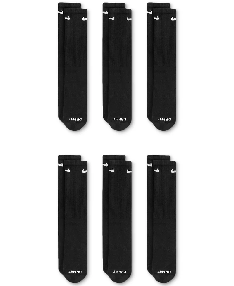 Nike Unisex Everyday Plus Cushioned Training 6-Pairs Crew Socks