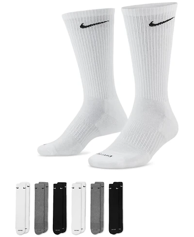 Nike Unisex Everyday Plus Cushioned Training 6-Pairs Crew Socks