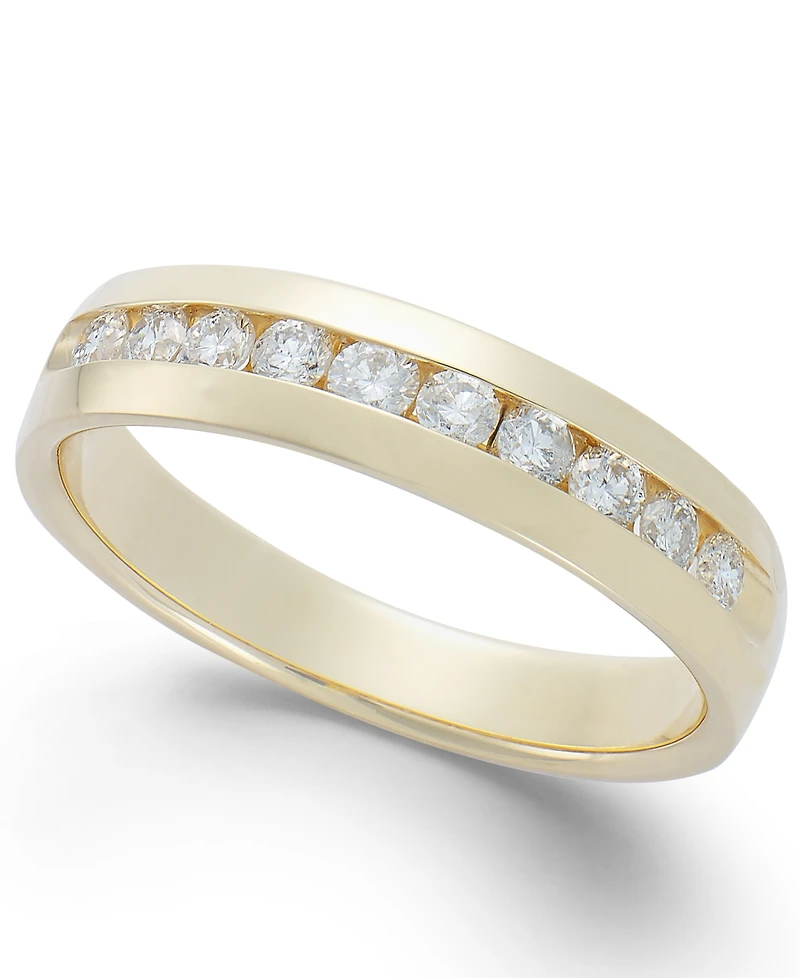 Men's Diamond Band (1/ ct. t.w.) in 14k White Gold (Also in 14k Yellow Gold