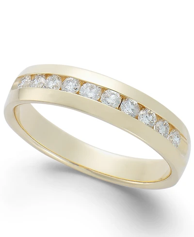 Men's Diamond Band (1/ ct. t.w.) in 14k White Gold (Also in 14k Yellow Gold