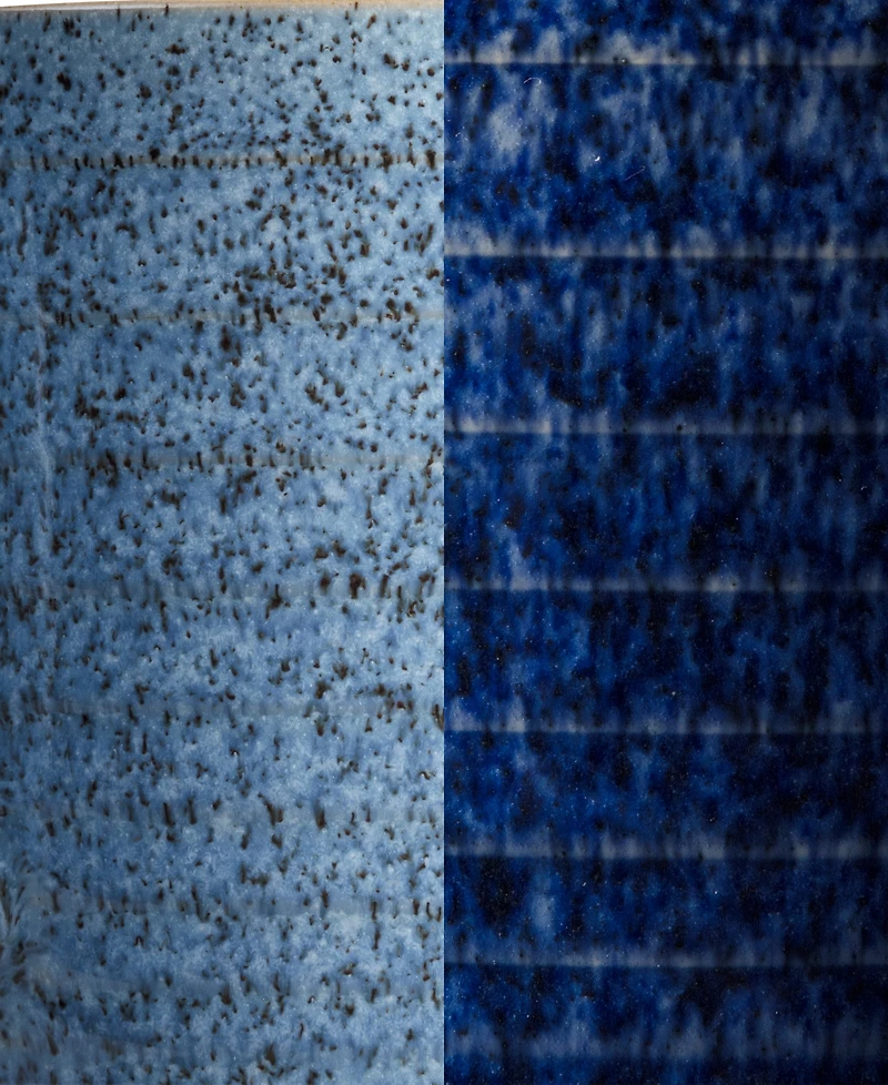 Denby Studio Blue Ridged Mugs, Set of 2