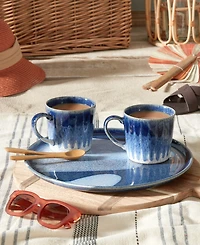Denby Studio Blue Accent Set of 2 Mugs, Service for 2