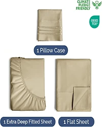 Piece Extra Deep Pocket Microfiber Sheet Set