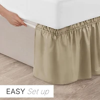 Ruffled Elastic Wrap Around Bedskirt Inch Drop