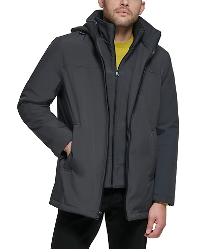 Calvin Klein Men's Infinite Stretch Jacket With Polar Fleece Lined Bib