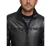 Calvin Klein Men's Faux Leather Moto Jacket, Created for Macy's