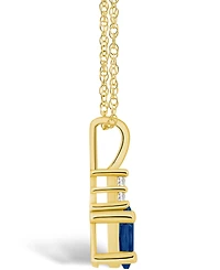 Macy's Sapphire (/ Ct. t.w.) and Diamond Accent Pendant Necklace