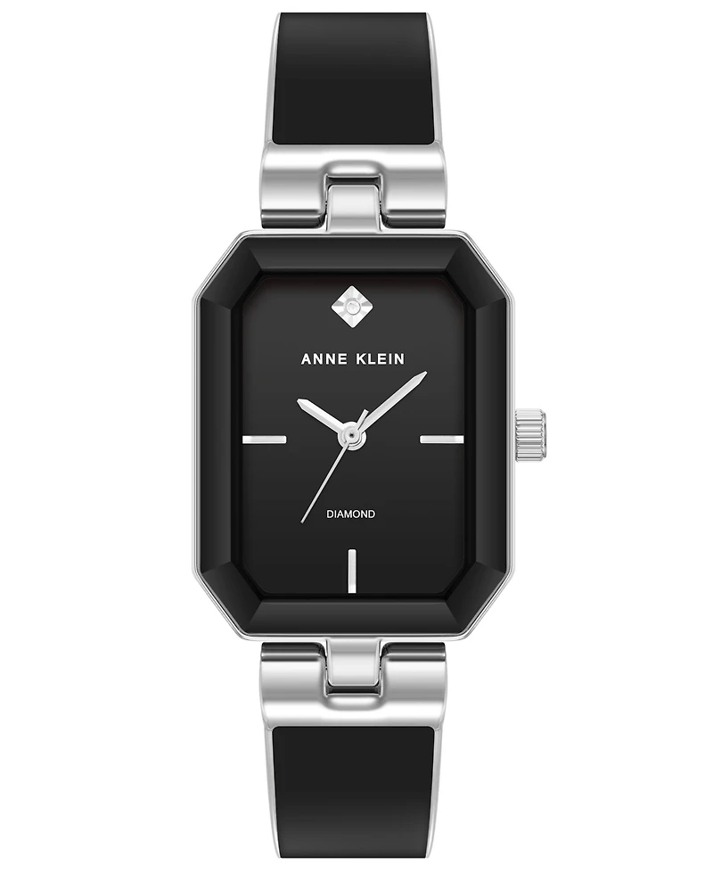 Anne Klein Women's Quartz Enamel Alloy Bangle Watch, 24mm x 37.5mm