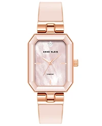 Anne Klein Women's Quartz Enamel Alloy Bangle Watch, 24mm x 37.5mm