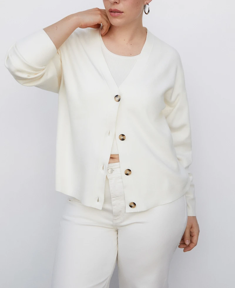 Mango Women's Button Knit Cardigan