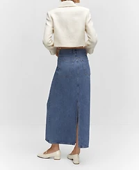 Mango Women's Denim Long Skirt