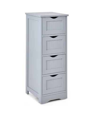Floor Storage Cabinet Bathroom Organizer Free Standing Drawers