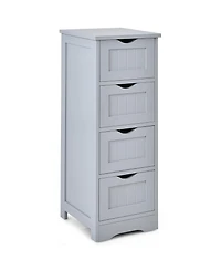 Floor Storage Cabinet Bathroom Organizer Free Standing Drawers