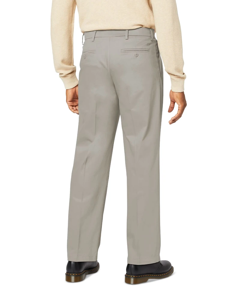 Dockers Men's Signature Relaxed Fit Pleated Iron Free Pants with Stain Defender