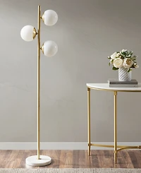 Ink+Ivy Holloway 3-Globe Light Floor Lamp with Marble Base