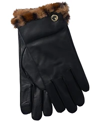 Lauren Ralph Women's Plush Lined Leather Gloves