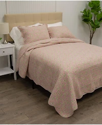 Donna Sharp Strawberry Garden 3 Piece Cotton Quilt Set