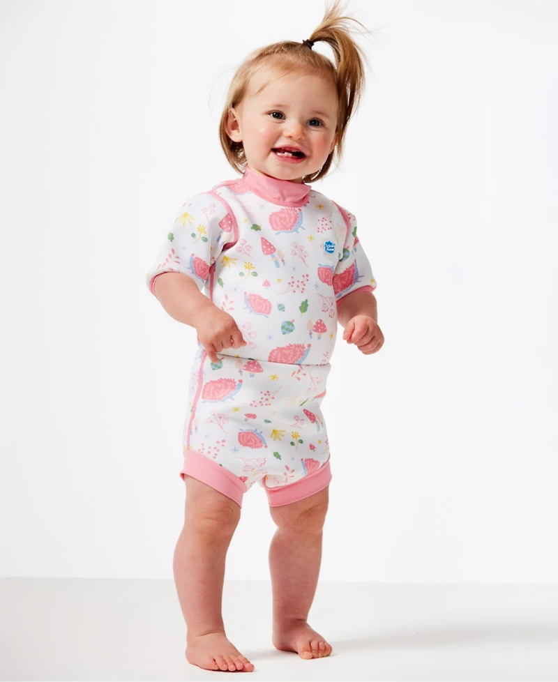 Splash About Baby Girls Happy Nappy Wetsuit with Swim Diaper