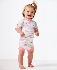 Splash About Baby Girls Happy Nappy Wetsuit with Swim Diaper