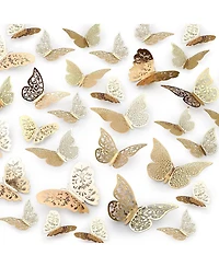 Home 3D Removable Diy Butterfly Wall Decor with 3 Wing Designs (48pcs)
