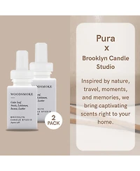 Pura Brooklyn Candle Studio - Woodsmoke - Home Scent Refill - Smart Home Air Diffuser Fragrance - Up to 120-Hours of Luxury Fragrance per Vial