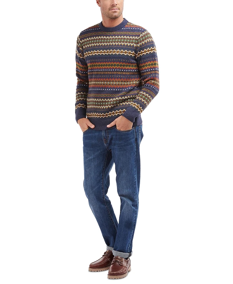 Barbour Men's Case Fair Isle Crewneck Sweater