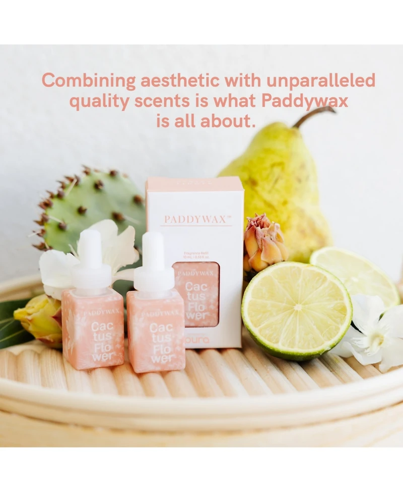 Pura Paddywax - Cactus Flower - Home Scent Refill - Smart Home Air Diffuser Fragrance - Up to 120-Hours of Luxury Fragrance per Refill