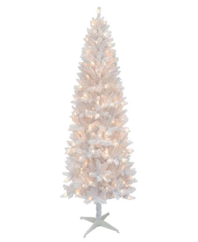 Puleo 6' Pre-Lit Carson Artificial Pine Tree