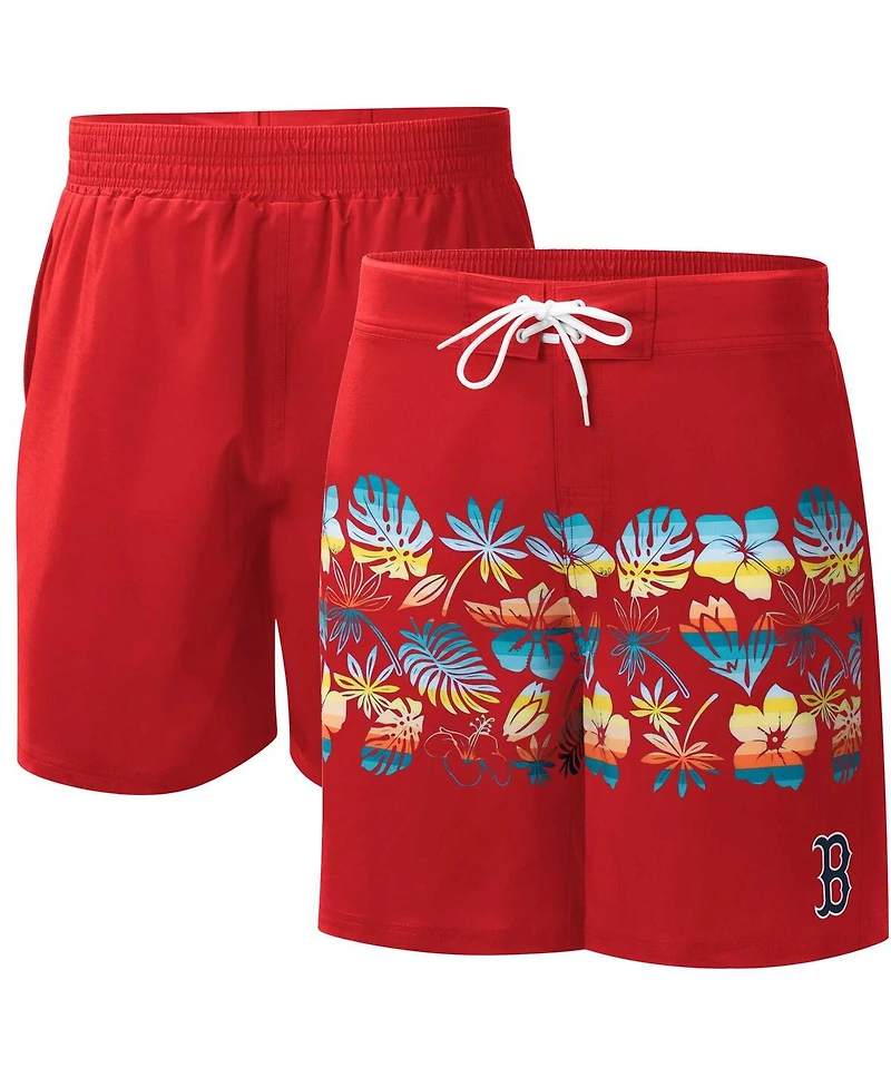 Men's G-iii Sports by Carl Banks Red Boston Sox Breeze Volley Swim Shorts