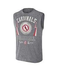 Men's Darius Rucker Collection by Fanatics Charcoal St. Louis Cardinals Muscle Tank Top