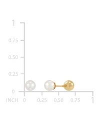 Children's Cubic Zirconia Birthstone Reversible Earrings 14k Gold