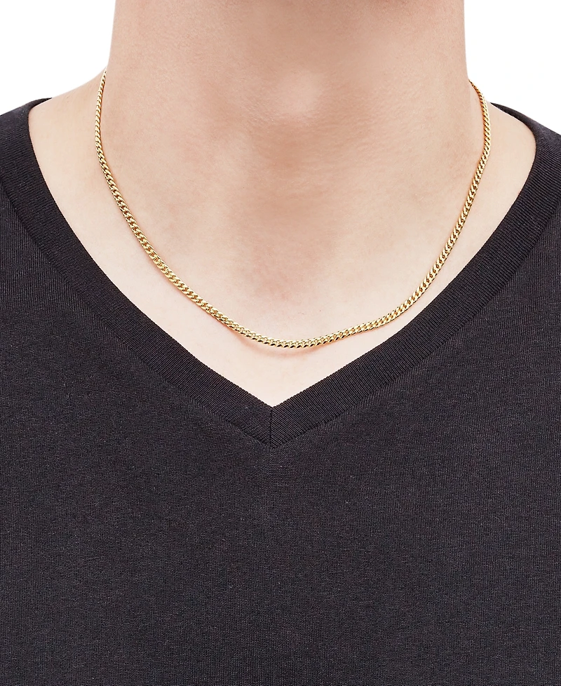 Lightweight Miami Cuban Link 18" Chain Necklace (3mm) in 14k Gold