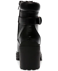 Wild Pair Women's Bridgitt Lace-Up Side-Zip Lug-Sole Booties, Created for Macy's