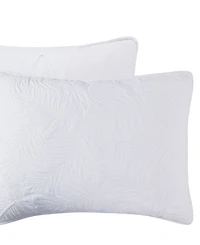 Closeout! Videri Home Coastal Palm Embroidered 3-Piece Quilt Set, King