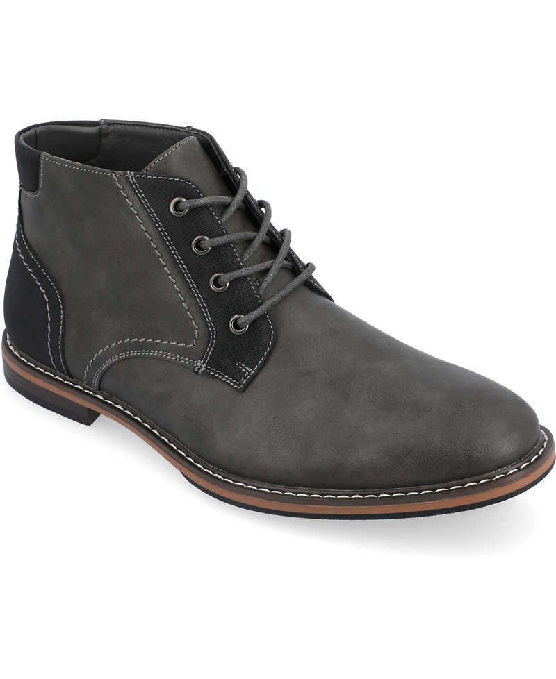 Vance Co. Men's Franco Tru Comfort Foam Lace-Up Round Toe Chukka Boots